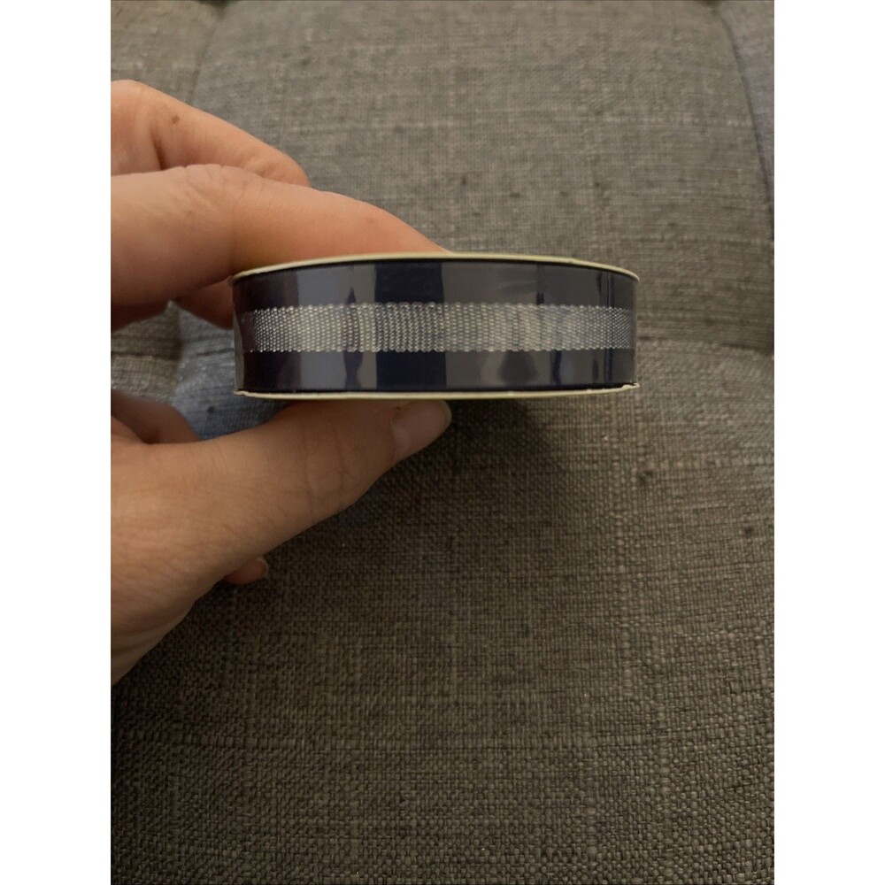 Floral Garden Grosgrain Metallic Stripe Ribbon 5/8 in x 15 Ft 5 Yards